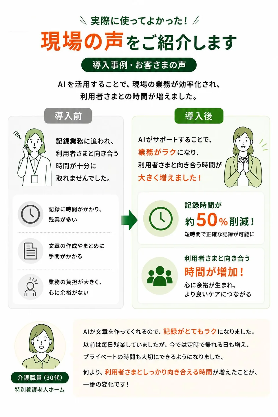 現場の声をご紹介します